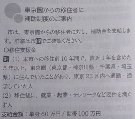 移住に使える安中市の補助金